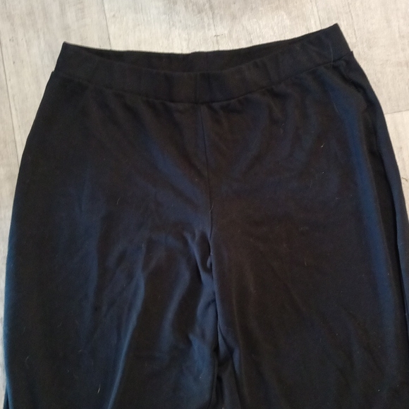 Women Black Lounge Pants elastic stretch waist Plus 2X TIME AND TRU - Picture 4 of 6